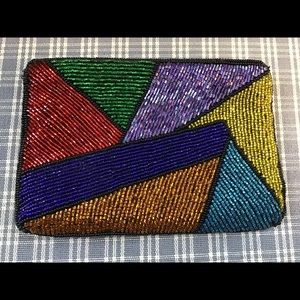 Vintage Neiman Marcus Beaded 1980s Clutch